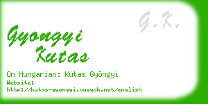 gyongyi kutas business card
