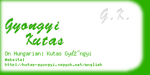 gyongyi kutas business card